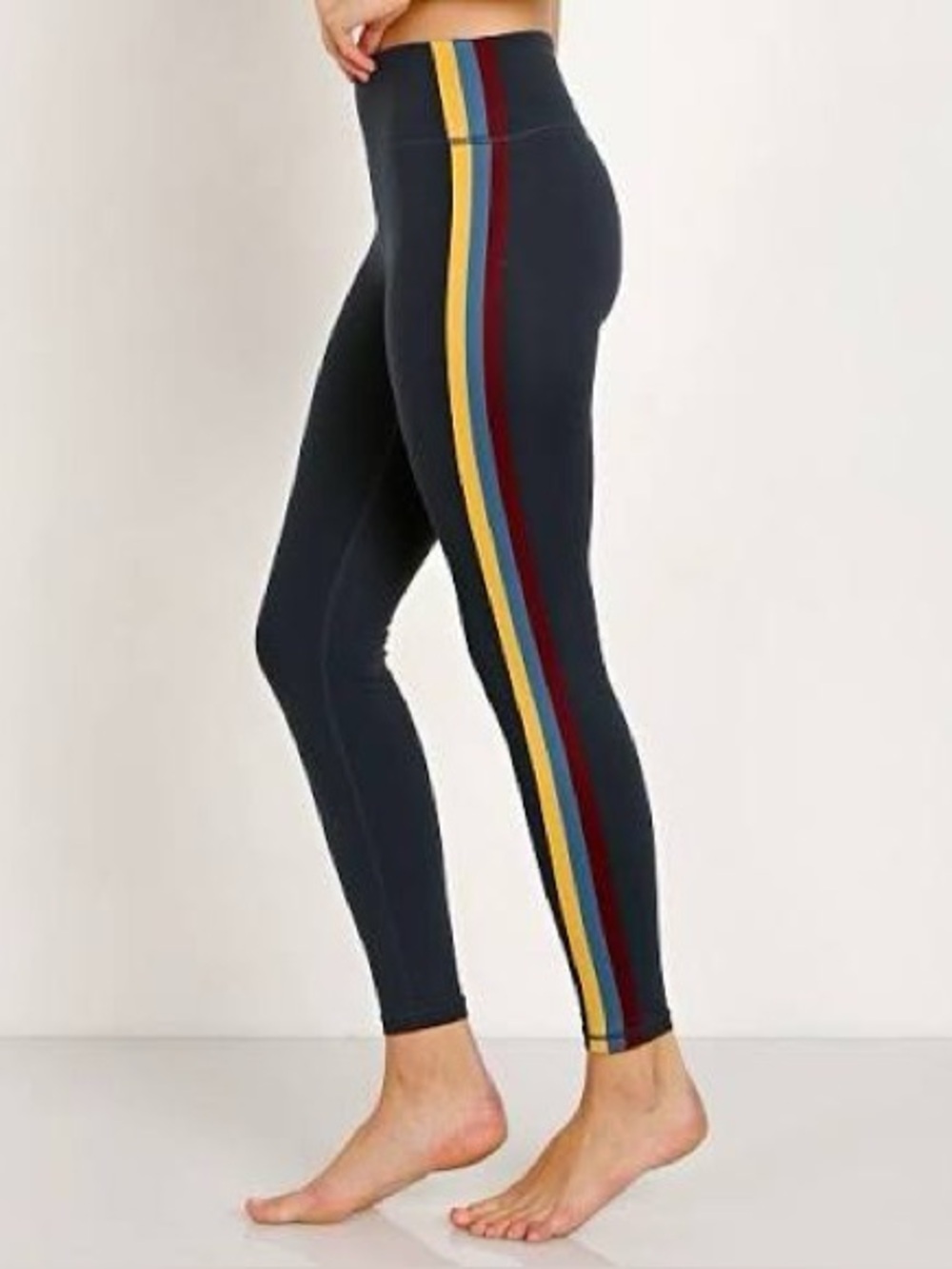 Spiritual Gangster - High-Waist Navy Leggings - XS